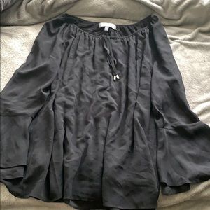 Black dress shirt with bell sleeves